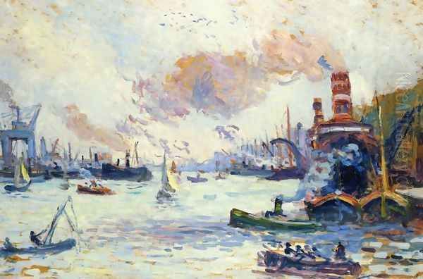 Rotterdam Oil Painting by Maximilien Luce