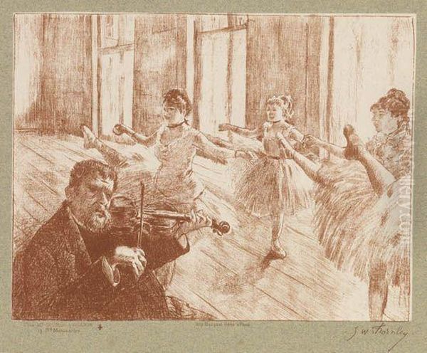 A La Barre Oil Painting by Edgar Degas