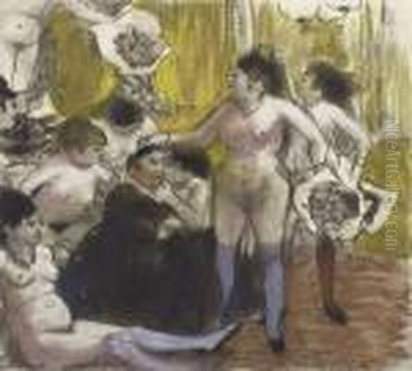  La Fete De La Patronne  Oil Painting by Edgar Degas