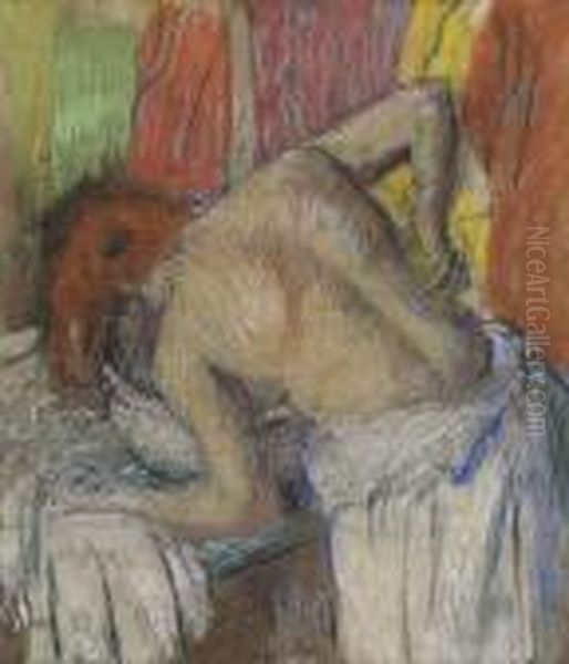 Femme S'epongeant Le Dos Oil Painting by Edgar Degas