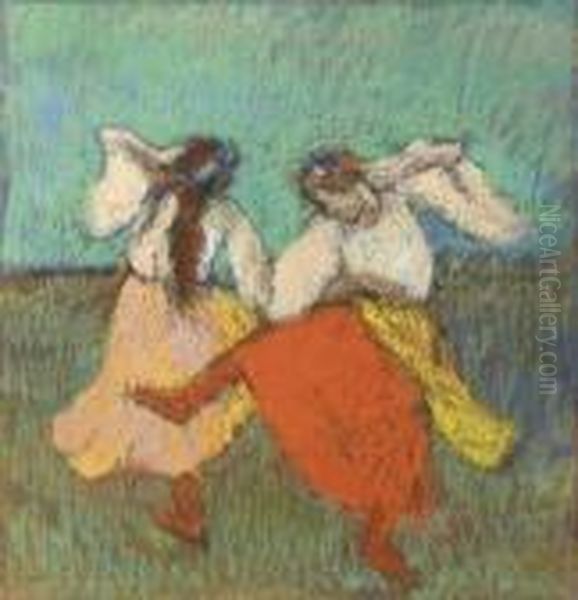 Danseuses Russes Oil Painting by Edgar Degas