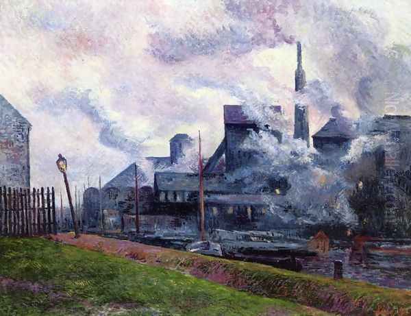 The Banks of the Sambre Oil Painting by Maximilien Luce