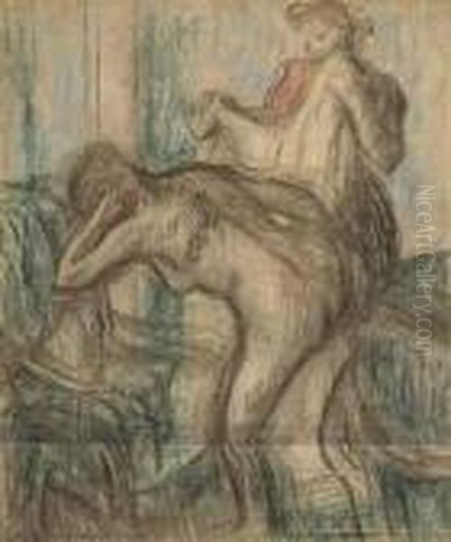 La Sortie Du Bain Oil Painting by Edgar Degas