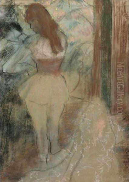 Danseuse S'habillant Oil Painting by Edgar Degas