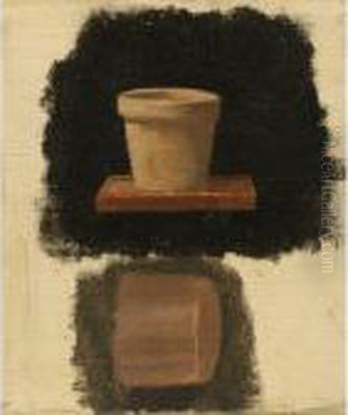 Flowerpots Oil Painting by Edgar Degas