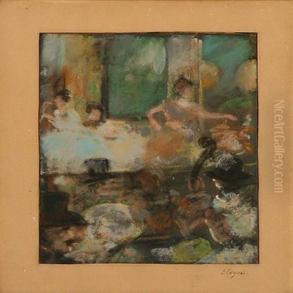 Ballet Dancers Oil Painting by Edgar Degas