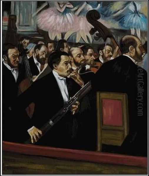 The Orchestra At The Opera Oil Painting by Edgar Degas