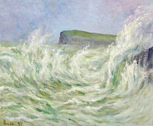 La Grande Mare à Mers (High Tide at Mers) Oil Painting by Maximilien Luce