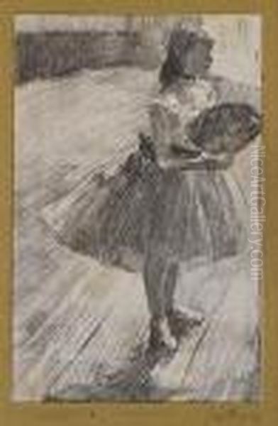 Petite Danseuse A L'eventail Oil Painting by Edgar Degas