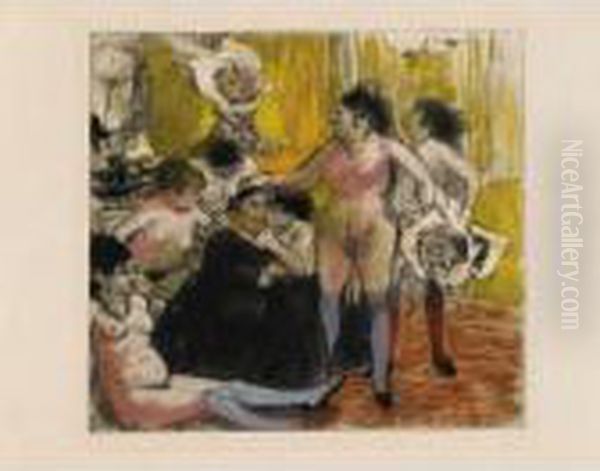 La Maison Tellier Oil Painting by Edgar Degas