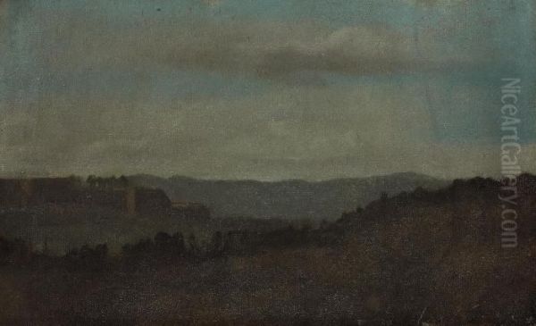 Paysage, Effet Du Soir Oil Painting by Edgar Degas