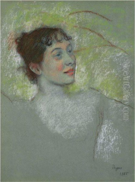 Mademoiselle Sallandry Or Buste De Femme Oil Painting by Edgar Degas