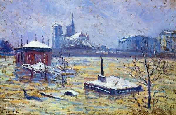 The Flood Oil Painting by Maximilien Luce