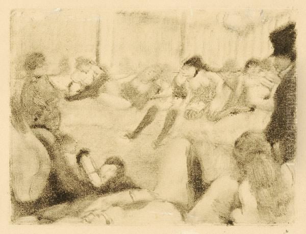 Ausalon Oil Painting by Edgar Degas