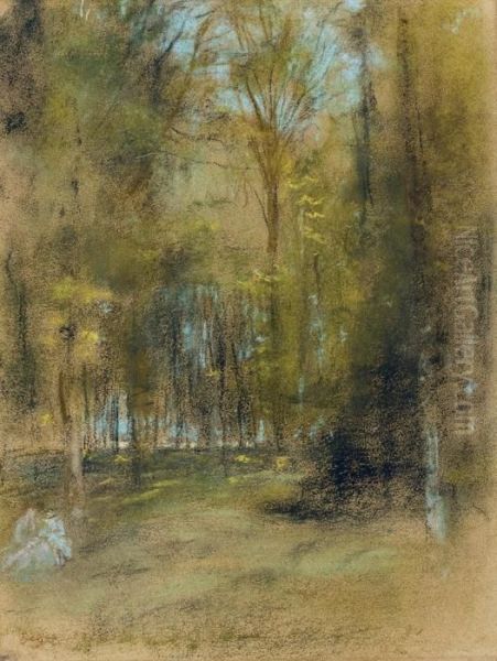 Sous-bois Oil Painting by Edgar Degas