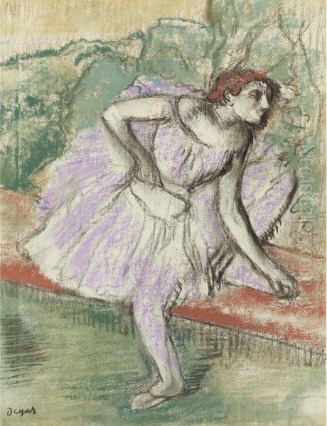 Danseuse Violette Oil Painting by Edgar Degas