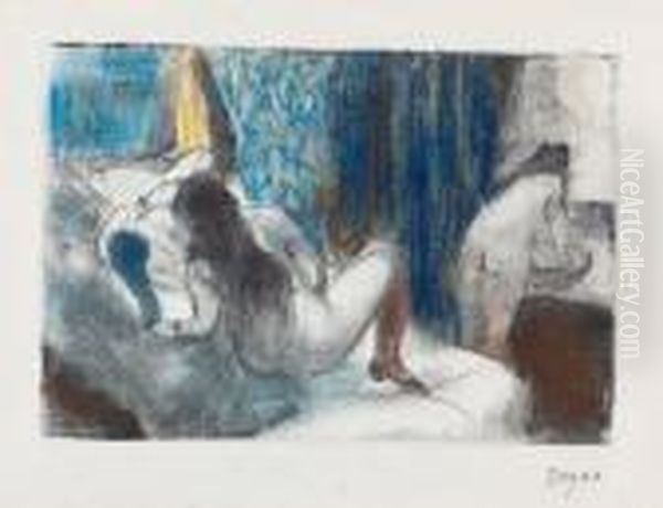 Femmes Nues Oil Painting by Edgar Degas