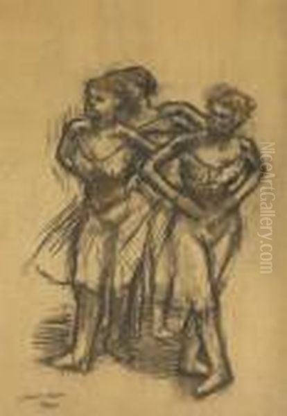 Trois Danseuses Oil Painting by Edgar Degas