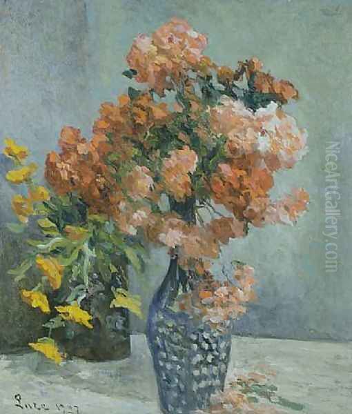 Vase of flowers Oil Painting by Maximilien Luce