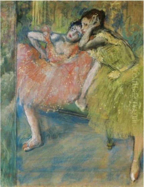 Danseuses Au Foyer Oil Painting by Edgar Degas