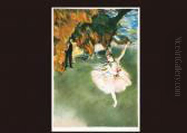 Star (estampe) Oil Painting by Edgar Degas