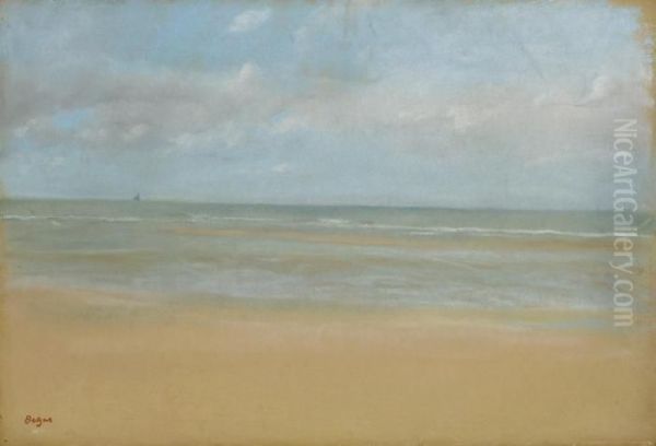 Plage A Maree Basse Oil Painting by Edgar Degas