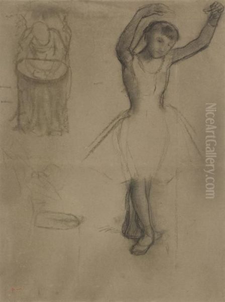 Danseuse Debout Oil Painting by Edgar Degas