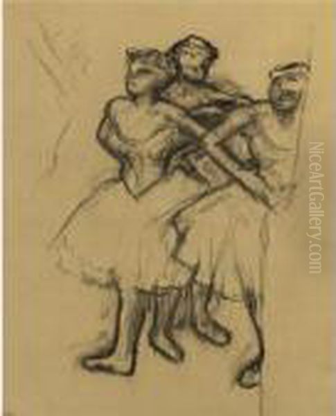 Trois Danseuses Oil Painting by Edgar Degas