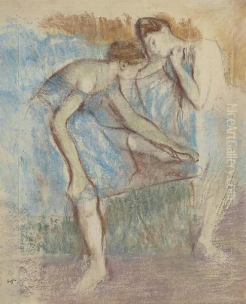 Danseuses Au Repos Oil Painting by Edgar Degas