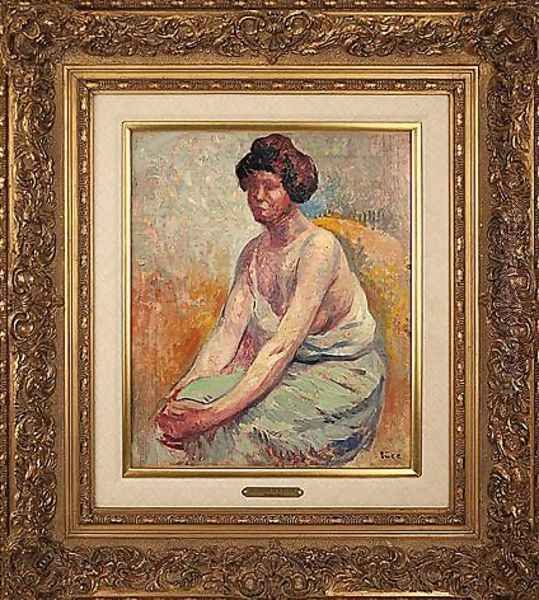 Portrait d'Ambroisine Oil Painting by Maximilien Luce