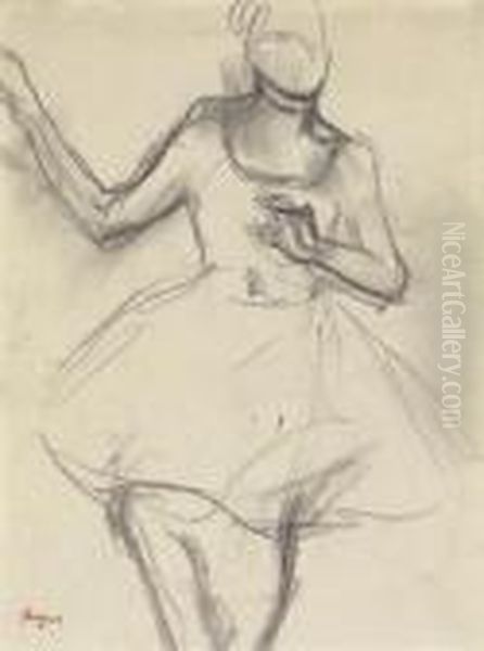 Etude De Danseuse Oil Painting by Edgar Degas