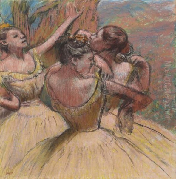 Trois Danseuses Oil Painting by Edgar Degas