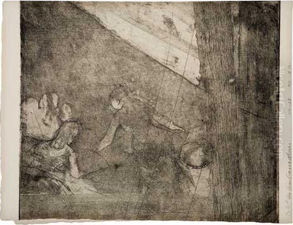 Two Aquatints With Etching. Oil Painting by Edgar Degas