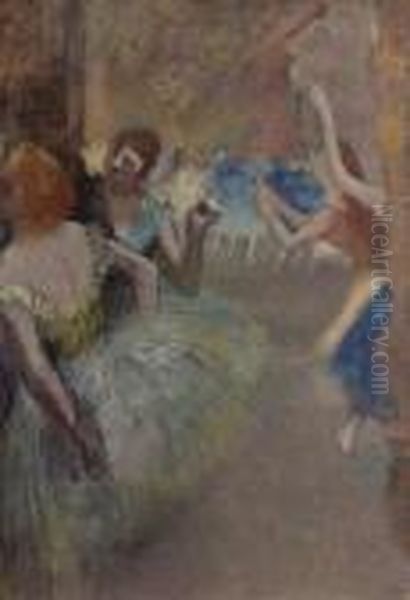 Scene De Ballet Oil Painting by Edgar Degas