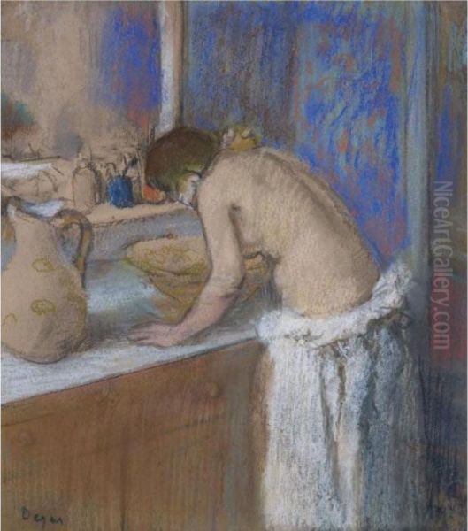 La Toilette, Fillette Oil Painting by Edgar Degas