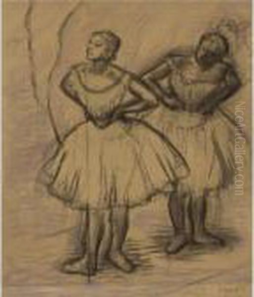 Deux Danseuses Oil Painting by Edgar Degas