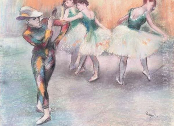 Ballerinas Oil Painting by Edgar Degas