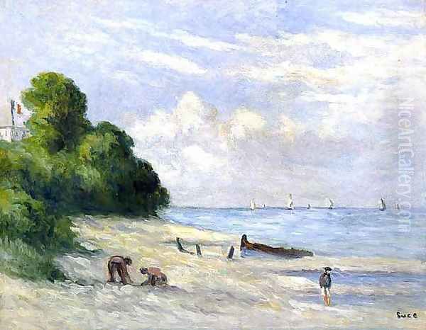 Marine à Honfleur Oil Painting by Maximilien Luce