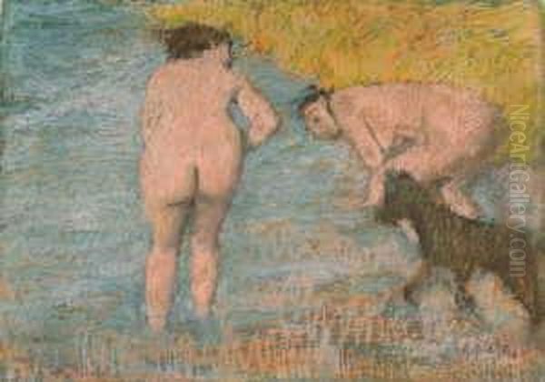 Deux Femmes Au Bain Oil Painting by Edgar Degas