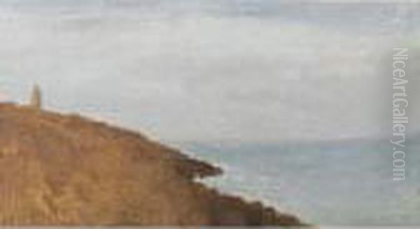 Marine: La Mer Calme, Vue De La Falaise Oil Painting by Edgar Degas