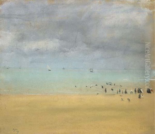 Plage A Maree Basse Oil Painting by Edgar Degas