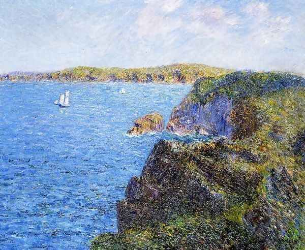 Cove at Sevignes, Cap Frehel Oil Painting by Gustave Loiseau