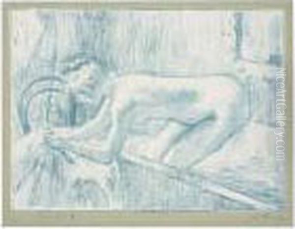 Femme Sortant Du Bain Oil Painting by Edgar Degas