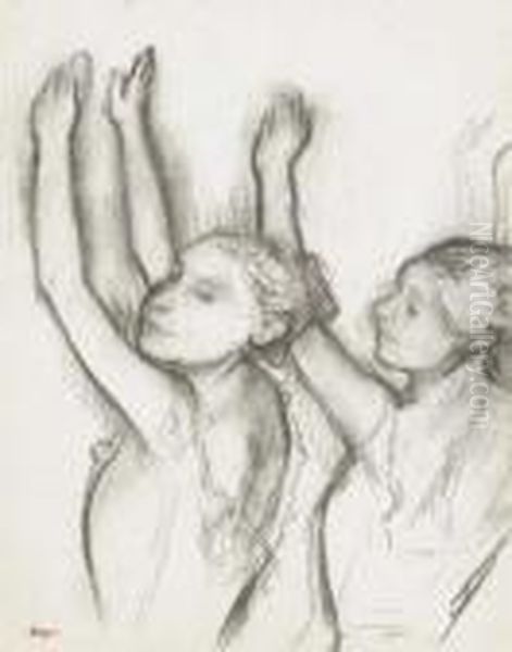 Deux Danseuses Oil Painting by Edgar Degas