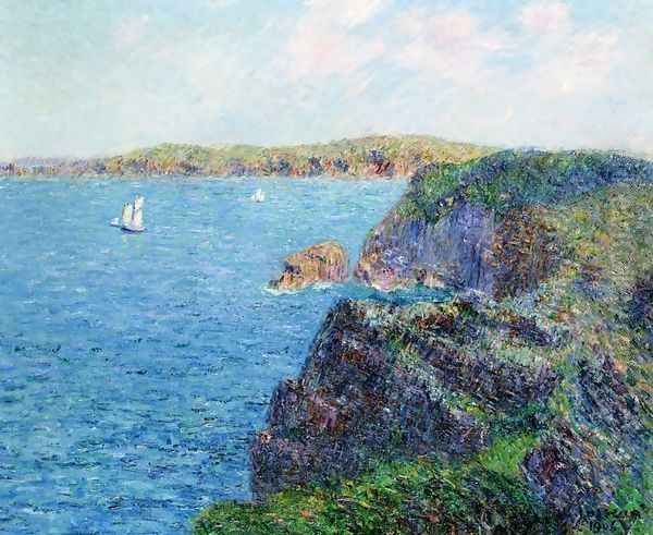 A Cove at Sevignies, Cap Frehel Oil Painting by Gustave Loiseau