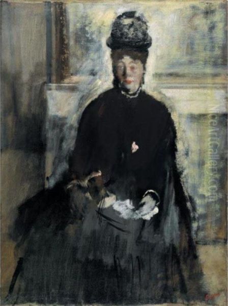 Portrait De Femme Assise Oil Painting by Edgar Degas