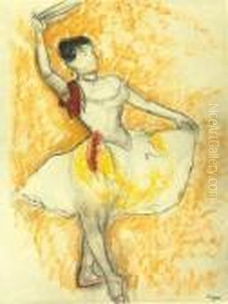 After Paul Valery, Danse Dessin Oil Painting by Edgar Degas