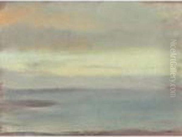 Marine, Soleil Couchant Oil Painting by Edgar Degas