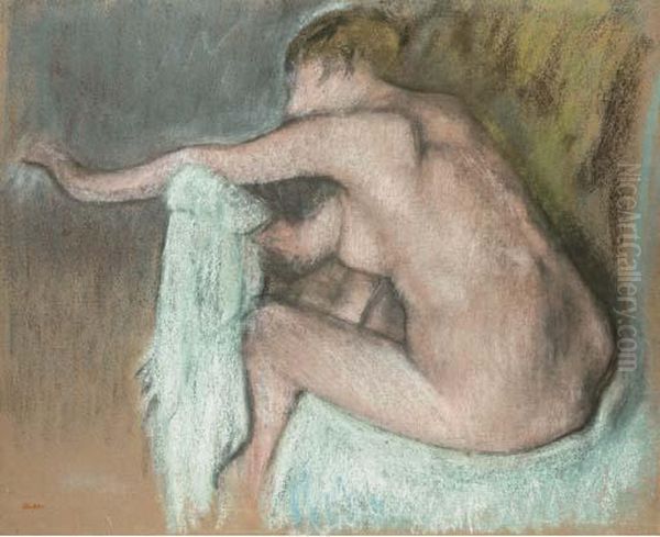 Femme S'essuyant Le Bras Oil Painting by Edgar Degas