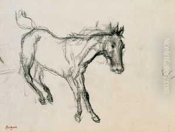 Cheval Ruant Oil Painting by Edgar Degas